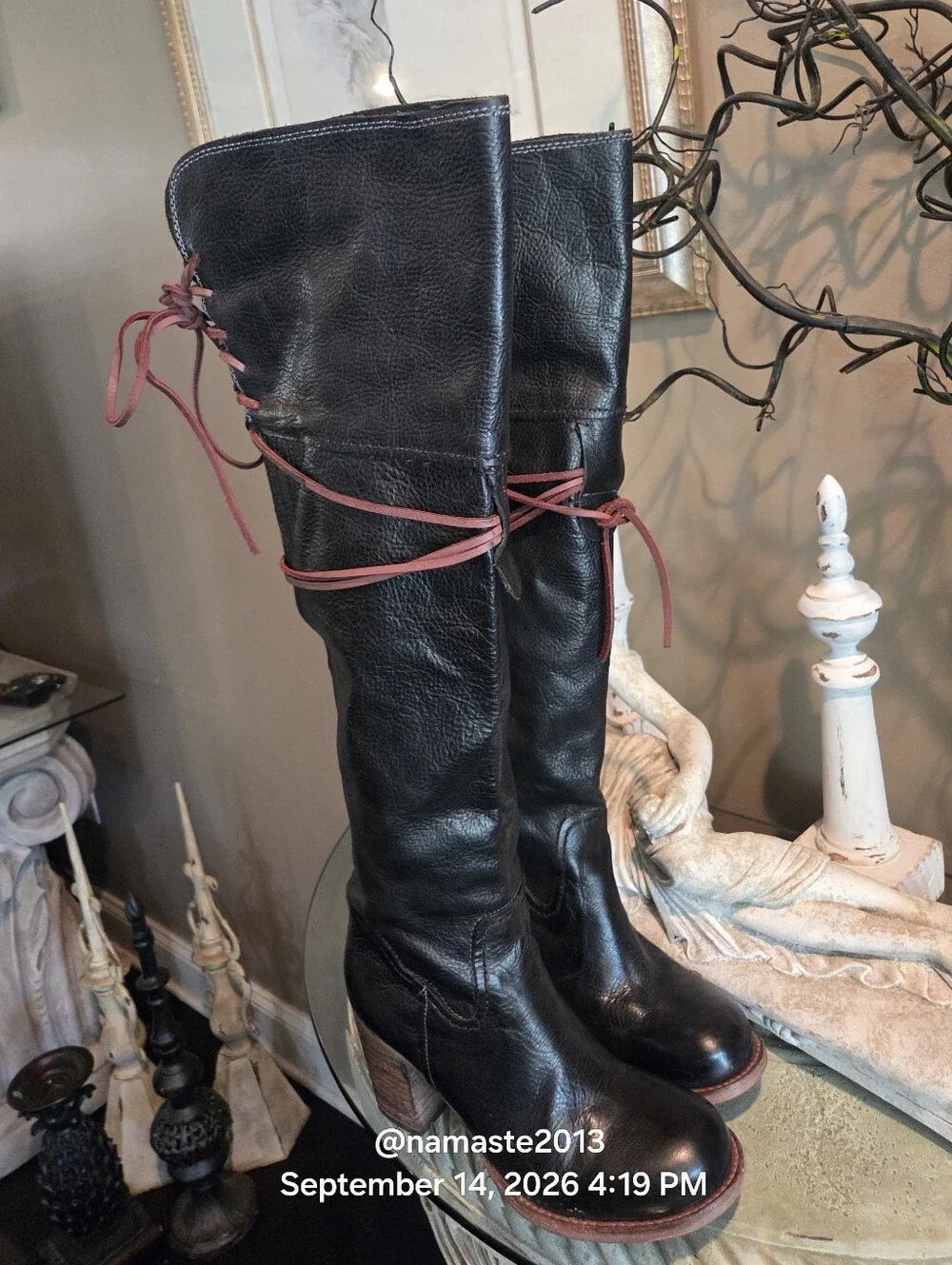Freebird By Steven Brock Over The Knee Western Leather Boot Designer LROOM #815